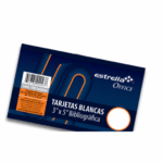 TARJETAS ESTRELLA 3X5" BLANCAS C/100