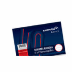 TARJETAS ESTRELLA 4X6" RAYADAS C/100