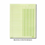 BLOCK TABULAR 4 COL. ESTRELLA C/CONCEPTO 50 HOJAS