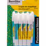 CRAYON PINTACARAS BARRILITO C/9 BLANCO