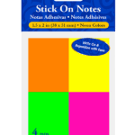 NOTAS ADHESIVAS BAZIC NEON C/4 COLORES