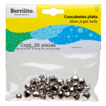 CASCABELES BARRILITO PLATEADOS C/30