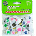 OJITOS MOVILES BARRILITO C/IRIS DE COLORES C/66