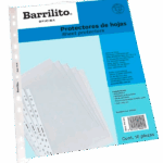 PROTECTOR DE HOJAS BARRILITO C/10 CARTA