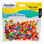 POM POM MICRO BARRILITO COLORES C/500