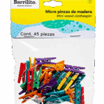 MICRO PINZAS BARRILITO MADERA COLORES