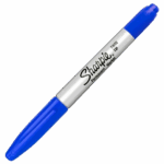 MARCADOR SHARPIE TWIN TIP AZUL