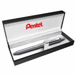 PLUMA PENTEL ENERGEL PLATA EN ESTUCHE