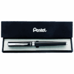 PLUMA PENTEL STERLING NEGRO METALICO EN ESTUCHE