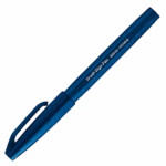 MARCADOR PENTEL BRUSH SIGN PEN AZUL MARINO PASTEL