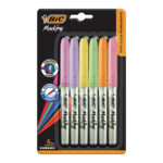 MARCADOR BIC FINO BLISTER C/6 PASTEL(1.1MM)