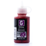 PEGAMENTO C/DIAMANTINA GLITTER ROJO