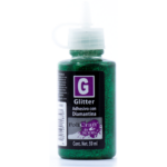 PEGAMENTO C/DIAMANTINA GLITTER VERDE