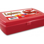CAJA P/LAPIZ JANEL MEDIANA ROJO TRANSPARENTE