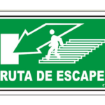 LETRERO CH 20X30 CM RUTA DE ESCAPE IZQUIERDO