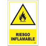 LETRERO CH 20X30 CM RIESGO INFLAMABLE