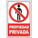 LETRERO CH 20X30 CM PROPIEDAD PRIVADA