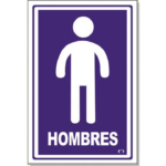 LETRERO CH 20X30 CM HOMBRES