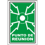 LETRERO GDE 40X60 CM PUNTO DE REUNION
