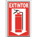 LETRERO MED 30X46 CM EXTINTOR VERTICAL
