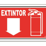 LETRERO MED 30X46 CM EXTINTOR HORIZONTAL