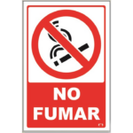 LETRERO MED 30X46 CM NO FUMAR