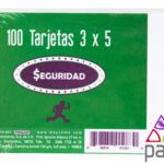 TARJETA INDEX RAYADAS SEGURIDAD C/100 3X5"