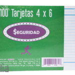 TARJETA INDEX RAYADAS SEGURIDAD C/100 4X6"