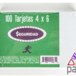 TARJETA INDEX BLANCAS SEGURIDAD C/100 4X6"